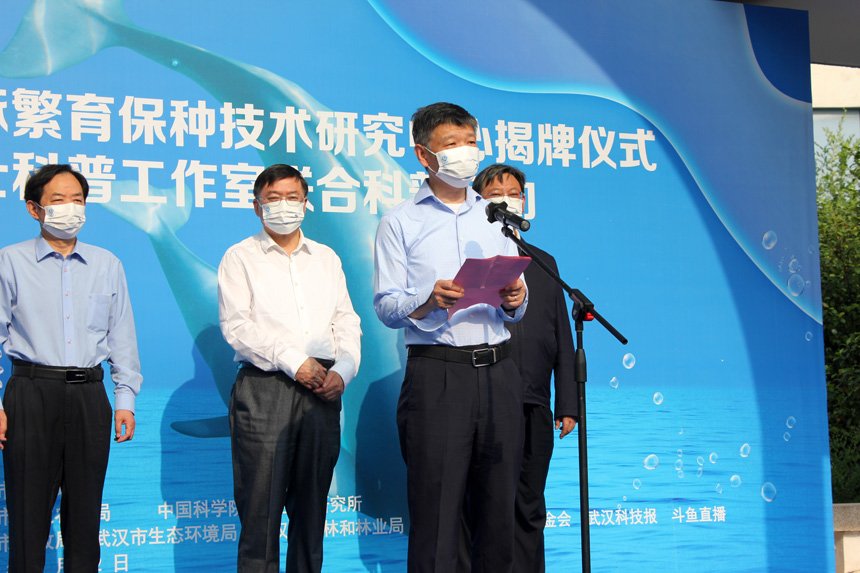 武汉长江江豚繁育保种技术研究中心在水